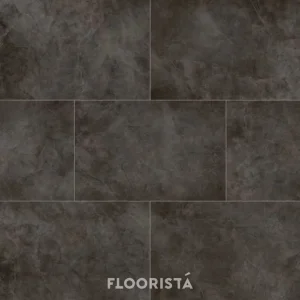 Slate pattern vinyl flooring, stone pattern rubber tiles, black FT-P2114