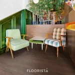 Wood pattern vinyl flooring, wood pattern rubber tiles, brown FT-P9961