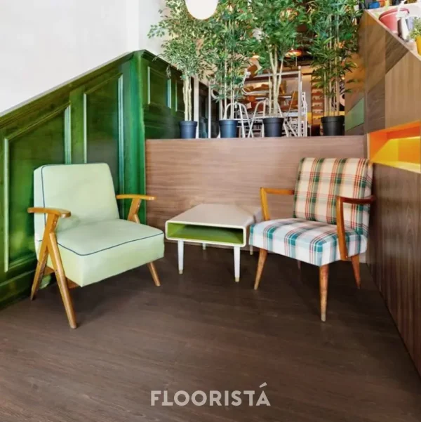 Wood pattern vinyl flooring, wood pattern rubber tiles, brown FT-P9961