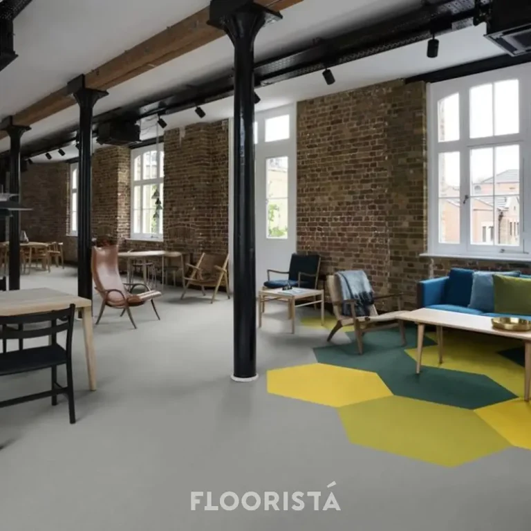 Vinyl floor with terrazzo pattern, terrazzo pattern rubber tile, yellow FT-P9979