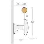 ราวจับทางเดิน ราวคู่ D200T ภาพด้านข้าง