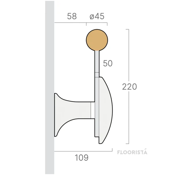 ราวจับทางเดิน ราวคู่ D200T ภาพด้านข้าง
