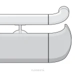 ราวจับทางเดินติดผนัง แบบราวคู่ D200S