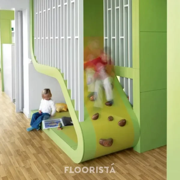 Wood pattern vinyl flooring, wood pattern rubber tiles, brown FT-P3330