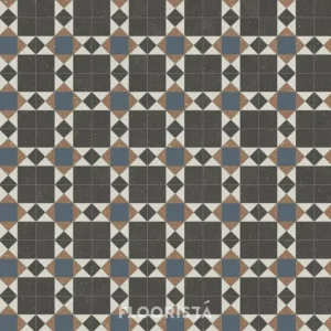 Gray checkered rubber tiles FT-P3414