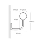 รูปแนวตัดด้านข้าง ราวจับทางเดินติดผนัง ในโรงพยาบาล SHR40S