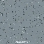 Vinyl floor with terrazzo pattern, dark grey vinyl tile, FT-R8526